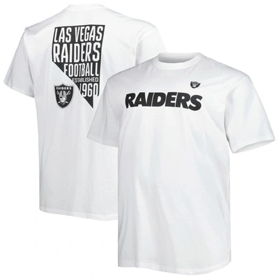 Fanatics Branded White Las Vegas Raiders Big & Tall Hometown Collection Hot Shot T-shirt