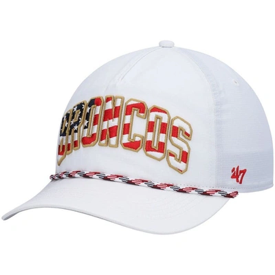 47 ' White Denver Broncos Hitch Stars And Stripes Trucker Adjustable Hat