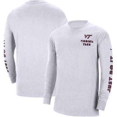 Nike White Virginia Tech Hokies Heritage Max 90 Long Sleeve T-shirt