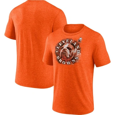 Fanatics Branded Heathered Orange Cleveland Browns Tri-blend Sporting Chance T-shirt