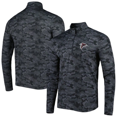 Antigua Black Atlanta Falcons Brigade Quarter-zip Sweatshirt