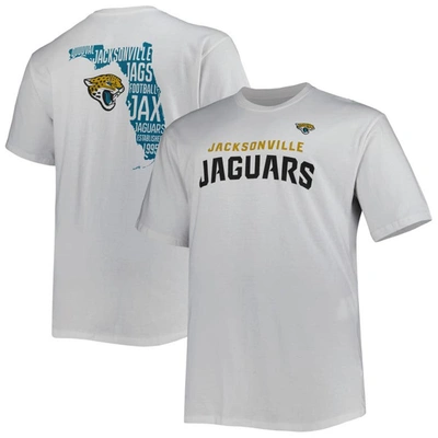 Fanatics Branded White Jacksonville Jaguars Big & Tall Hometown Collection Hot Shot T-shirt