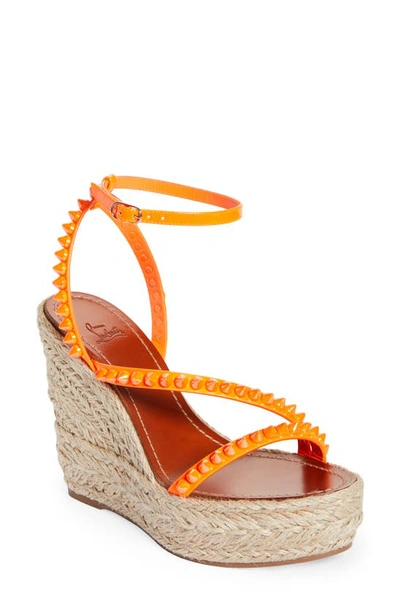 Christian Louboutin Mafaldina Zeppa Spike Platform Wedge Espadrille In ...