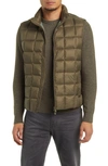 Save The Duck Oswald Quilted Vest In Laurel Green