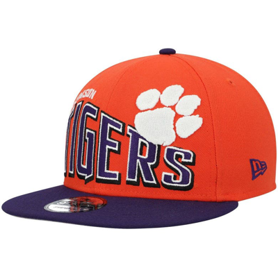 New Era Orange Clemson Tigers Two-tone Vintage Wave 9fifty Snapback Hat