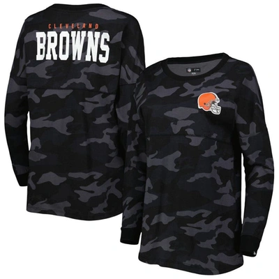 New Era Black Cleveland Browns Camo Long Sleeve T-shirt