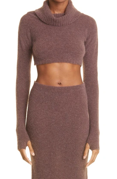 Paloma Wool Margarita Reversible Crop Sweater In Purple
