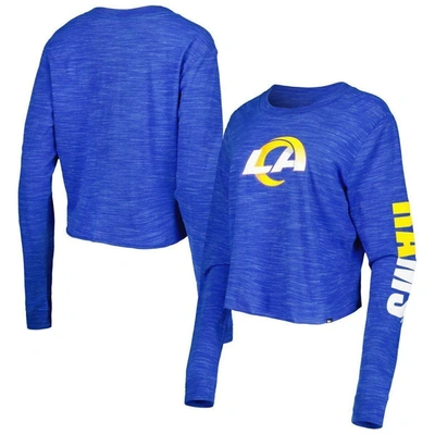 New Era Royal Los Angeles Rams Crop Long Sleeve T-shirt