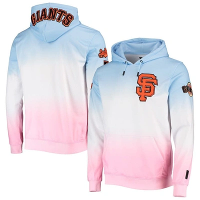 Pro Standard Men's  Blue, Pink San Francisco Giants Ombre Pullover Hoodie In Blue,pink