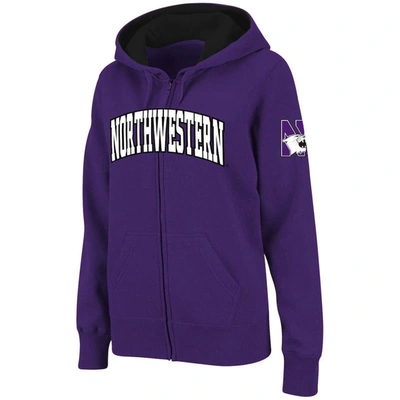 Colosseum Stadium Athletic Purple Northwestern Wildcats Arched Name Full-zip Hoodie