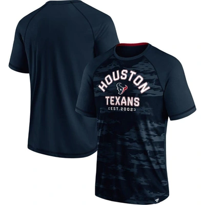 Fanatics Branded Navy Houston Texans Hail Mary Raglan T-shirt