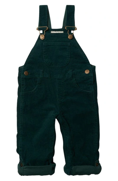 Dotty Dungarees Kids' Cotton Corduroy Overalls In Green