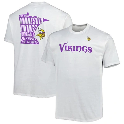 Fanatics Branded White Minnesota Vikings Big & Tall Hometown Collection Hot Shot T-shirt