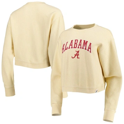 League Collegiate Wear Cream Alabama Crimson Tide Classic Campus Corded Timber Sweatshirt