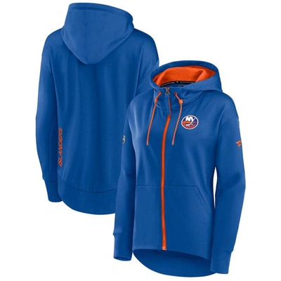 Fanatics Branded Royal New York Islanders Authentic Pro Rink Full-zip Hoodie