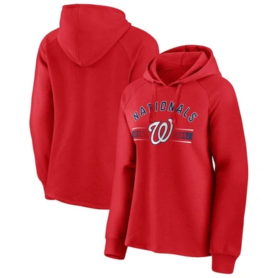 Fanatics Branded Red Washington Nationals Perfect Play Raglan Pullover Hoodie