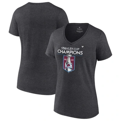 Fanatics Branded Heathered Charcoal Colorado Avalanche 2022 Stanley Cup Champions Plus Size Locker R