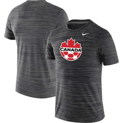 Nike Black Canada Soccer Primary Logo Velocity Legend T-shirt