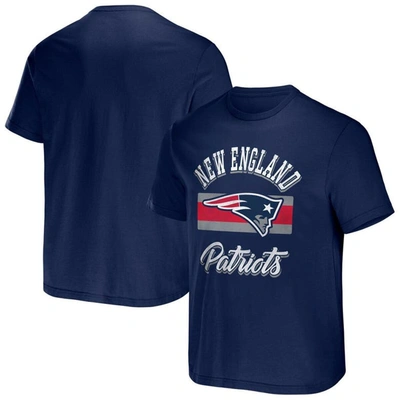 Nfl X Darius Rucker Collection By Fanatics Navy New England Patriots Stripe T-shirt
