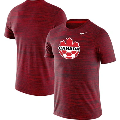 Nike Red Canada Soccer Primary Logo Velocity Legend T-shirt