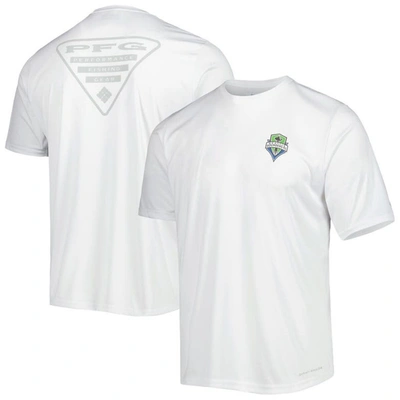 Columbia Olympic White Seattle Sounders Fc Terminal Tackle Omni-shade T-shirt