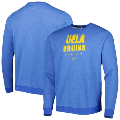 Nike Blue Ucla Bruins Vault Stack Club Fleece Pullover Sweatshirt