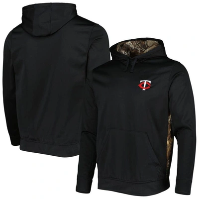 Dunbrooke Men's  Black, Camo Minnesota Twins Ranger Pullover Hoodie In Black,camo