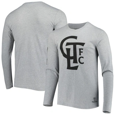 Mitchell & Ness Men's  Heathered Gray Charlotte Fc Logo Long Sleeve T-shirt