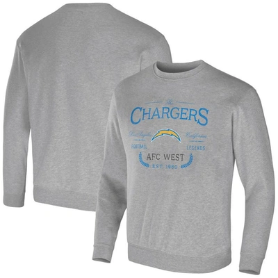 Nfl X Darius Rucker Collection By Fanatics Heather Gray Los Angeles Chargers Pullover Sweatshirt