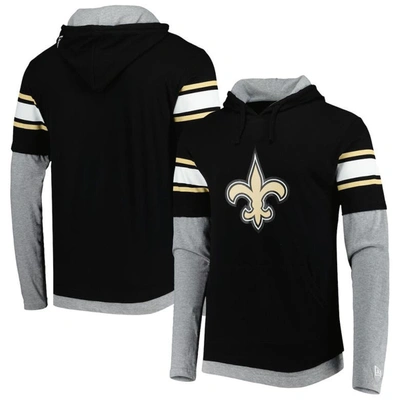 New Era Black New Orleans Saints Long Sleeve Hoodie T-shirt