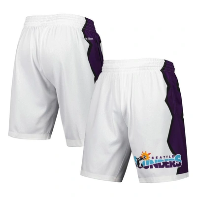 Mitchell & Ness Men's  White Seattle Sounders Fc Swingman Shorts