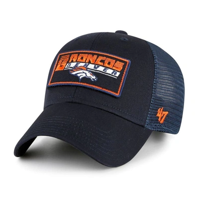 47 Kids' Youth ' Navy Denver Broncos Levee Mvp Trucker Adjustable Hat