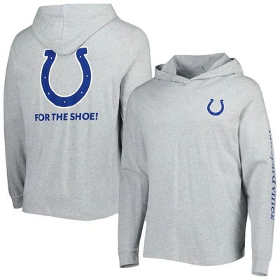 Vineyard Vines Heathered Grey Indianapolis Colts Local Long Sleeve Hoodie T-shirt In Heather Grey