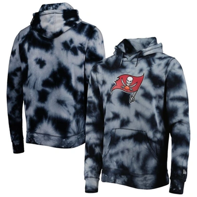 New Era Black Tampa Bay Buccaneers Team Tie-dye Pullover Hoodie