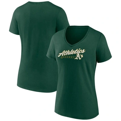Fanatics Branded Green Oakland Athletics One & Only V-neck T-shirt