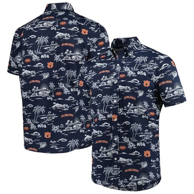 Reyn Spooner Navy Auburn Tigers Classic Button-down Shirt In Black