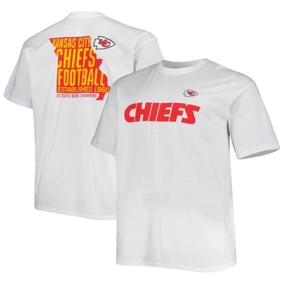 Fanatics Branded White Kansas City Chiefs Big & Tall Hometown Collection Hot Shot T-shirt