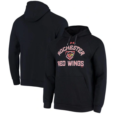 Under Armour Black Rochester Red Wings All Day Raglan Fleece Pullover Hoodie