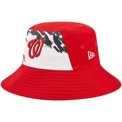 New Era Red Washington Nationals 2022 4th Of July Bucket Hat