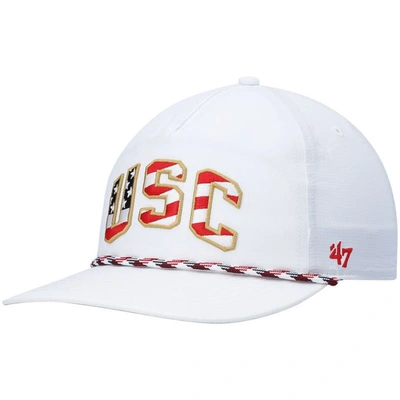 47 ' White Usc Trojans Stars And Stripes Flag Flutter Hitch Snapback Hat
