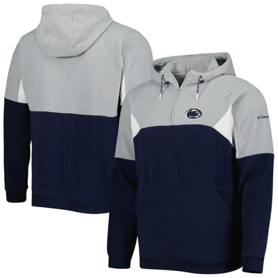 Columbia Navy Penn State Nittany Lions Lodge Quarter-zip Pullover Hoodie