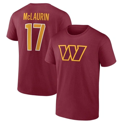 Fanatics Branded Terry Mclaurin Burgundy Washington Commanders Player Icon Name & Number T-shirt