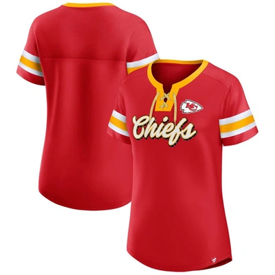 Fanatics Branded Red Kansas City Chiefs Original State Lace-up T-shirt