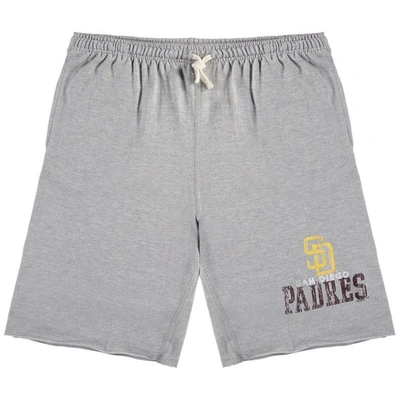 Profile Men's Heathered Gray San Diego Padres Big And Tall French Terry Shorts