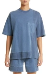 John Elliott Reconstructed Oversize Pocket T-shirt In Blue