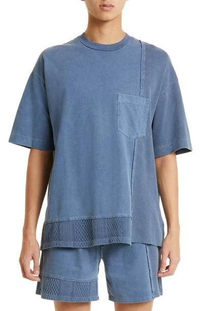 John Elliott Reconstructed Oversize Pocket T-shirt In Blue