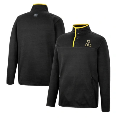 Colosseum Black Appalachian State Mountaineers Rebound Quarter-snap Jacket