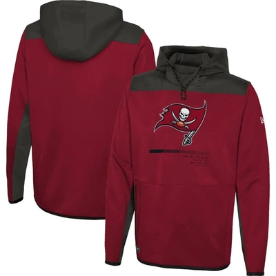 New Era Red Tampa Bay Buccaneers Combine Authentic Hard Hitter Pullover Hoodie