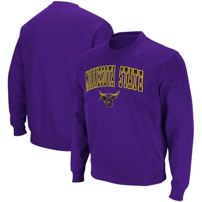 Colosseum Men's  Purple Minnesota State University Mankato Arch & Logo Pullover Sweatshirt
