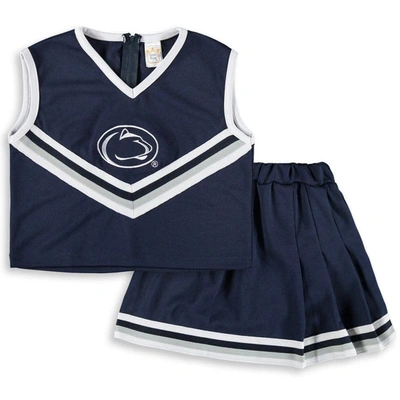 Little King Kids' Girls Youth Navy Penn State Nittany Lions Two-piece Cheer Set